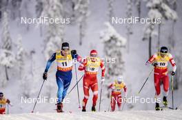 27.11.2020, Ruka, Finland (FIN): Jovian Hediger (SUI), Emil Iversen (NOR), (l-r)  - FIS world cup cross-country, individual sprint, Ruka (FIN). www.nordicfocus.com. © Modica/NordicFocus. Every downloaded picture is fee-liable.