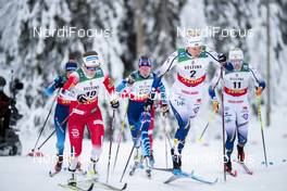 27.11.2020, Ruka, Finland (FIN): Anna Svendsen (NOR), Maja Dahlqvist (SWE), Emma Ribom (SWE), (l-r)  - FIS world cup cross-country, individual sprint, Ruka (FIN). www.nordicfocus.com. © Modica/NordicFocus. Every downloaded picture is fee-liable.