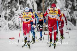 27.11.2020, Ruka, Finland (FIN): Sindre Bjoernestad Skar (NOR), Gleb Retivykh (RUS), (l-r)  - FIS world cup cross-country, individual sprint, Ruka (FIN). www.nordicfocus.com. © Modica/NordicFocus. Every downloaded picture is fee-liable.