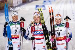 27.11.2020, Ruka, Finland (FIN): Maja Dahlqvist (SWE), Linn Svahn (SWE), Jonna Sundling (SWE), (l-r)  - FIS world cup cross-country, individual sprint, Ruka (FIN). www.nordicfocus.com. © Modica/NordicFocus. Every downloaded picture is fee-liable.