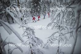 29.11.2020, Ruka, Finland (FIN): Ermil Vokuev (RUS), Erik Valnes (NOR), (l-r)  - FIS world cup cross-country, pursuit men, Ruka (FIN). www.nordicfocus.com. © Modica/NordicFocus. Every downloaded picture is fee-liable.