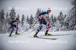 29.11.2020, Ruka, Finland (FIN): Kevin Bolger (USA), Logan Hanneman (USA), (l-r)  - FIS world cup cross-country, pursuit men, Ruka (FIN). www.nordicfocus.com. © Modica/NordicFocus. Every downloaded picture is fee-liable.