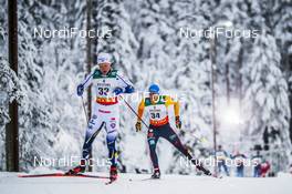 29.11.2020, Ruka, Finland (FIN): Axel Ekstroem (SWE), Lucas Boegl (GER), (l-r)  - FIS world cup cross-country, pursuit men, Ruka (FIN). www.nordicfocus.com. © Modica/NordicFocus. Every downloaded picture is fee-liable.