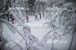 29.11.2020, Ruka, Finland (FIN): Andrew Musgrave (GBR), Alexey Chervotkin (RUS), Evgeniy Belov (RUS), (l-r)  - FIS world cup cross-country, pursuit men, Ruka (FIN). www.nordicfocus.com. © Modica/NordicFocus. Every downloaded picture is fee-liable.