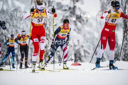 29.11.2020, Ruka, Finland (FIN): Caitlin Patterson (USA), Ane Appelkvist Stenseth (NOR), (l-r)  - FIS world cup cross-country, pursuit women, Ruka (FIN). www.nordicfocus.com. © Modica/NordicFocus. Every downloaded picture is fee-liable.