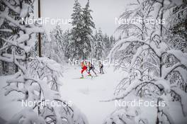 29.11.2020, Ruka, Finland (FIN): Katharine Ogden (USA), Weronika Kaleta (POL), (l-r)  - FIS world cup cross-country, pursuit women, Ruka (FIN). www.nordicfocus.com. © Modica/NordicFocus. Every downloaded picture is fee-liable.