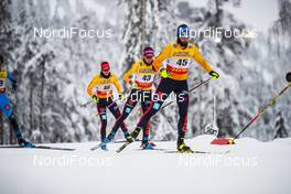 29.11.2020, Ruka, Finland (FIN): Nadine Herrmann (GER), Sofie Krehl (GER), Laura Gimmler (GER), (l-r)  - FIS world cup cross-country, pursuit women, Ruka (FIN). www.nordicfocus.com. © Modica/NordicFocus. Every downloaded picture is fee-liable.