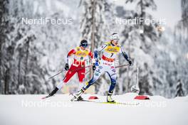 29.11.2020, Ruka, Finland (FIN): Ebba Andersson (SWE), Tiril Udnes Weng (NOR), (l-r)  - FIS world cup cross-country, pursuit women, Ruka (FIN). www.nordicfocus.com. © Modica/NordicFocus. Every downloaded picture is fee-liable.