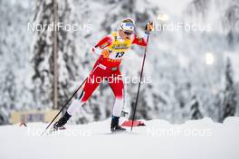 29.11.2020, Ruka, Finland (FIN): Anne Kjersti Kalvaa (NOR) - FIS world cup cross-country, pursuit women, Ruka (FIN). www.nordicfocus.com. © Modica/NordicFocus. Every downloaded picture is fee-liable.