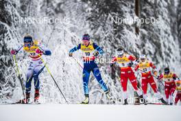 29.11.2020, Ruka, Finland (FIN): Kerttu Niskanen (FIN), Lotta Udnes Weng (NOR), Anne Kjersti Kalvaa (NOR), (l-r)  - FIS world cup cross-country, pursuit women, Ruka (FIN). www.nordicfocus.com. © Modica/NordicFocus. Every downloaded picture is fee-liable.