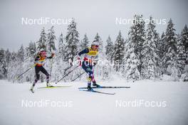 29.11.2020, Ruka, Finland (FIN): Teresa Stadlober (AUT), Jessie Diggins (USA), (l-r)  - FIS world cup cross-country, pursuit women, Ruka (FIN). www.nordicfocus.com. © Modica/NordicFocus. Every downloaded picture is fee-liable.