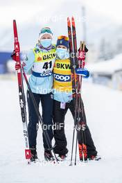 13.12.2020, Davos, Switzerland (SUI): Hailey Swirbul (USA), Rosie Brennan (USA), (l-r)  - FIS world cup cross-country, 10km women, Davos (SUI). www.nordicfocus.com. © Modica/NordicFocus. Every downloaded picture is fee-liable.
