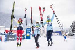 13.12.2020, Davos, Switzerland (SUI): Yulia Stupak (RUS), Rosie Brennan (USA), Hailey Swirbul (USA), (l-r)  - FIS world cup cross-country, 10km women, Davos (SUI). www.nordicfocus.com. © Modica/NordicFocus. Every downloaded picture is fee-liable.