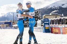 13.12.2020, Davos, Switzerland (SUI): Hugo Lapalus (FRA), Maurice Manificat (FRA), (l-r)  - FIS world cup cross-country, 15km men, Davos (SUI). www.nordicfocus.com. © Modica/NordicFocus. Every downloaded picture is fee-liable.