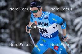 13.12.2020, Davos, Switzerland (SUI): Clement Parisse (FRA) - FIS world cup cross-country, 15km men, Davos (SUI). www.nordicfocus.com. © Modica/NordicFocus. Every downloaded picture is fee-liable.