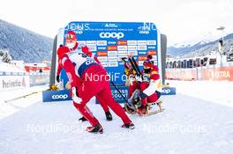 13.12.2020, Davos, Switzerland (SUI): Andrey Melnichenko (RUS), Alexander Bolshunov (RUS), Artem Maltsev (RUS), (l-r)  - FIS world cup cross-country, 15km men, Davos (SUI). www.nordicfocus.com. © Modica/NordicFocus. Every downloaded picture is fee-liable.