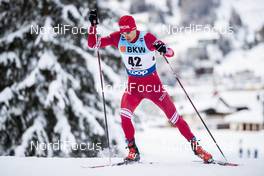 13.12.2020, Davos, Switzerland (SUI): Evgeniy Belov (RUS) - FIS world cup cross-country, 15km men, Davos (SUI). www.nordicfocus.com. © Modica/NordicFocus. Every downloaded picture is fee-liable.