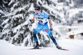 13.12.2020, Davos, Switzerland (SUI): Hugo Lapalus (FRA) - FIS world cup cross-country, 15km men, Davos (SUI). www.nordicfocus.com. © Modica/NordicFocus. Every downloaded picture is fee-liable.