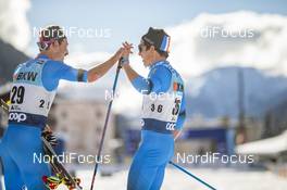 13.12.2020, Davos, Switzerland (SUI): Hugo Lapalus (FRA), Clement Parisse (FRA), (l-r)  - FIS world cup cross-country, 15km men, Davos (SUI). www.nordicfocus.com. © Modica/NordicFocus. Every downloaded picture is fee-liable.