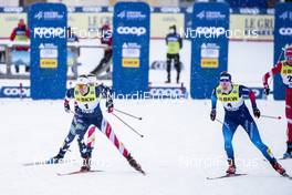 12.12.2020, Davos, Switzerland (SUI): Rosie Brennan (USA), Nadine Faehndrich (SUI), (l-r)  - FIS world cup cross-country, individual sprint, Davos (SUI). www.nordicfocus.com. © Modica/NordicFocus. Every downloaded picture is fee-liable.