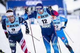 12.12.2020, Davos, Switzerland (SUI): Roman Furger (SUI), Simeon Hamilton (USA), (l-r)  - FIS world cup cross-country, individual sprint, Davos (SUI). www.nordicfocus.com. © Modica/NordicFocus. Every downloaded picture is fee-liable.