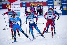 12.12.2020, Davos, Switzerland (SUI): Richard Jouve (FRA), Gleb Retivykh (RUS), Valerio Grond (SUI), (l-r)  - FIS world cup cross-country, individual sprint, Davos (SUI). www.nordicfocus.com. © Modica/NordicFocus. Every downloaded picture is fee-liable.