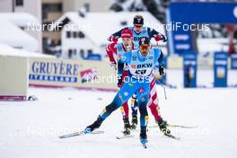 12.12.2020, Davos, Switzerland (SUI): Richard Jouve (FRA), Gleb Retivykh (RUS), (l-r)  - FIS world cup cross-country, individual sprint, Davos (SUI). www.nordicfocus.com. © Modica/NordicFocus. Every downloaded picture is fee-liable.