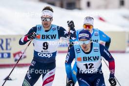 12.12.2020, Davos, Switzerland (SUI): Simeon Hamilton (USA), Roman Furger (SUI), (l-r)  - FIS world cup cross-country, individual sprint, Davos (SUI). www.nordicfocus.com. © Modica/NordicFocus. Every downloaded picture is fee-liable.