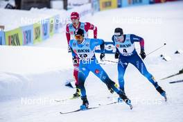 12.12.2020, Davos, Switzerland (SUI): Richard Jouve (FRA), Valerio Grond (SUI), Gleb Retivykh (RUS), (l-r)  - FIS world cup cross-country, individual sprint, Davos (SUI). www.nordicfocus.com. © Modica/NordicFocus. Every downloaded picture is fee-liable.