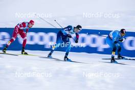 12.12.2020, Davos, Switzerland (SUI): Valerio Grond (SUI), Richard Jouve (FRA), (l-r)  - FIS world cup cross-country, individual sprint, Davos (SUI). www.nordicfocus.com. © Modica/NordicFocus. Every downloaded picture is fee-liable.