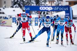 12.12.2020, Davos, Switzerland (SUI): Roman Schaad (SUI), Renaud Jay (FRA), Maciej Starega (POL), (l-r)  - FIS world cup cross-country, individual sprint, Davos (SUI). www.nordicfocus.com. © Modica/NordicFocus. Every downloaded picture is fee-liable.