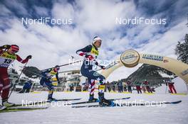 12.12.2020, Davos, Switzerland (SUI): Natalia Nepryaeva (RUS), Elisa Brocard (ITA), Sophie Caldwell Hamilton (USA), (l-r)  - FIS world cup cross-country, individual sprint, Davos (SUI). www.nordicfocus.com. © Modica/NordicFocus. Every downloaded picture is fee-liable.