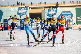 19.12.2020, Dresden, Germany (GER): Ondrej Cerny (CZE), Valentin Chauvin (FRA), Gleb Retivykh (RUS), (l-r)  - FIS world cup cross-country, individual sprint, Dresden (GER). www.nordicfocus.com. © Modica/NordicFocus. Every downloaded picture is fee-liable.