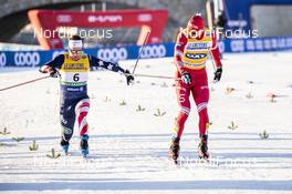 19.12.2020, Dresden, Germany (GER): Simeon Hamilton (USA), Alexander Bolshunov (RUS), (l-r)  - FIS world cup cross-country, individual sprint, Dresden (GER). www.nordicfocus.com. © Modica/NordicFocus. Every downloaded picture is fee-liable.