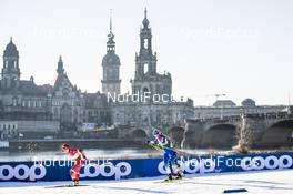 19.12.2020, Dresden, Germany (GER): Yulia Stupak (RUS), Anamarija Lampic (SLO), (l-r)  - FIS world cup cross-country, individual sprint, Dresden (GER). www.nordicfocus.com. © Modica/NordicFocus. Every downloaded picture is fee-liable.