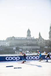 19.12.2020, Dresden, Germany (GER): Jovian Hediger (SUI), Arnaud Chautemps (FRA), Michal Novak (CZE), (l-r)  - FIS world cup cross-country, individual sprint, Dresden (GER). www.nordicfocus.com. © Modica/NordicFocus. Every downloaded picture is fee-liable.