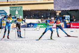 19.12.2020, Dresden, Germany (GER): Renaud Jay (FRA), Michal Novak (CZE), Arnaud Chautemps (FRA), Jovian Hediger (SUI), (l-r)  - FIS world cup cross-country, individual sprint, Dresden (GER). www.nordicfocus.com. © Modica/NordicFocus. Every downloaded picture is fee-liable.