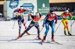 19.12.2020, Dresden, Germany (GER): Julia Kern (USA), Alice Canclini (ITA), Nadine Faehndrich (SUI), (l-r)  - FIS world cup cross-country, individual sprint, Dresden (GER). www.nordicfocus.com. © Modica/NordicFocus. Every downloaded picture is fee-liable.