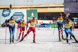 19.12.2020, Dresden, Germany (GER): Janik Riebli (SUI), Alexander Bolshunov (RUS), Richard Jouve (FRA), (l-r)  - FIS world cup cross-country, individual sprint, Dresden (GER). www.nordicfocus.com. © Modica/NordicFocus. Every downloaded picture is fee-liable.