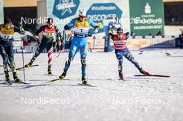 19.12.2020, Dresden, Germany (GER): Lucas Chanavat (FRA), Federico Pellegrino (ITA), James Clinton Schoonmaker (USA), (l-r)  - FIS world cup cross-country, individual sprint, Dresden (GER). www.nordicfocus.com. © Modica/NordicFocus. Every downloaded picture is fee-liable.