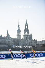 19.12.2020, Dresden, Germany (GER): Jessie Diggins (USA), Katerina Janatova (CZE), Coletta Rydzek (GER), (l-r)  - FIS world cup cross-country, individual sprint, Dresden (GER). www.nordicfocus.com. © Modica/NordicFocus. Every downloaded picture is fee-liable.