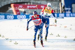 19.12.2020, Dresden, Germany (GER): Federico Pellegrino (ITA), Andrew Young (GBR), (l-r)  - FIS world cup cross-country, individual sprint, Dresden (GER). www.nordicfocus.com. © Modica/NordicFocus. Every downloaded picture is fee-liable.