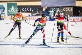 19.12.2020, Dresden, Germany (GER): Sophie Caldwell Hamilton (USA), Anne Winkler (GER), Tereza Beranova (CZE), (l-r)  - FIS world cup cross-country, individual sprint, Dresden (GER). www.nordicfocus.com. © Modica/NordicFocus. Every downloaded picture is fee-liable.