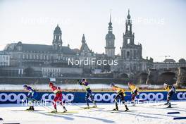19.12.2020, Dresden, Germany (GER): Anamarija Lampic (SLO), Sofie Krehl (GER), Yulia Stupak (RUS), Nadine Herrmann (GER), (l-r)  - FIS world cup cross-country, individual sprint, Dresden (GER). www.nordicfocus.com. © Modica/NordicFocus. Every downloaded picture is fee-liable.