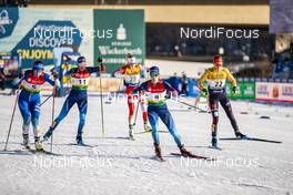 19.12.2020, Dresden, Germany (GER): Eva Urevc (SLO), Alina Meier (SUI), Laurien Van Der Graaff (SUI), Laura Gimmler (GER), (l-r)  - FIS world cup cross-country, individual sprint, Dresden (GER). www.nordicfocus.com. © Modica/NordicFocus. Every downloaded picture is fee-liable.