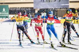 19.12.2020, Dresden, Germany (GER): Sofie Krehl (GER), Anamarija Lampic (SLO), Yulia Stupak (RUS), Nadine Herrmann (GER), (l-r)  - FIS world cup cross-country, individual sprint, Dresden (GER). www.nordicfocus.com. © Modica/NordicFocus. Every downloaded picture is fee-liable.