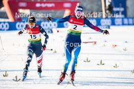 19.12.2020, Dresden, Germany (GER): Nadine Faehndrich (SUI), Sophie Caldwell Hamilton (USA), (l-r)  - FIS world cup cross-country, individual sprint, Dresden (GER). www.nordicfocus.com. © Modica/NordicFocus. Every downloaded picture is fee-liable.