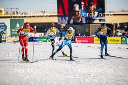 19.12.2020, Dresden, Germany (GER): Gleb Retivykh (RUS), Valentin Chauvin (FRA), Valerio Grond (SUI), (l-r)  - FIS world cup cross-country, individual sprint, Dresden (GER). www.nordicfocus.com. © Modica/NordicFocus. Every downloaded picture is fee-liable.