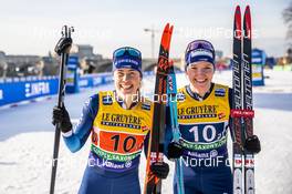 20.12.2020, Dresden, Germany (GER): Laurien Van Der Graaff (SUI), Nadine Faehndrich (SUI), (l-r)  - FIS world cup cross-country, team sprint, Dresden (GER). www.nordicfocus.com. © Modica/NordicFocus. Every downloaded picture is fee-liable.
