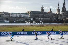 20.12.2020, Dresden, Germany (GER): Lucas Chanavat (FRA), Federico Pellegrino (ITA), (l-r)  - FIS world cup cross-country, team sprint, Dresden (GER). www.nordicfocus.com. © Modica/NordicFocus. Every downloaded picture is fee-liable.